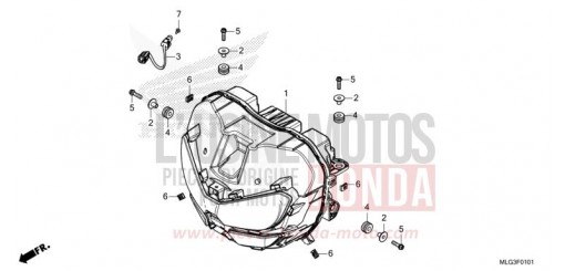 SCHEINWERFER (CRF1100A2/A4/AL2/AL4/D2/D4/DL2/DL4) CRF1100A2N de 2022